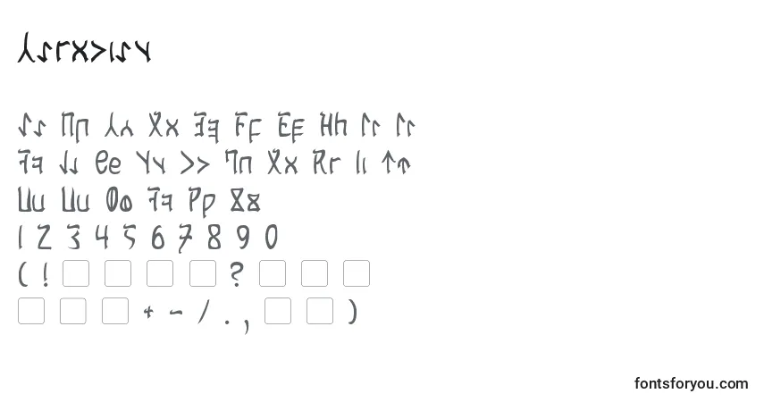 Fuente Cardosan - alfabeto, números, caracteres especiales