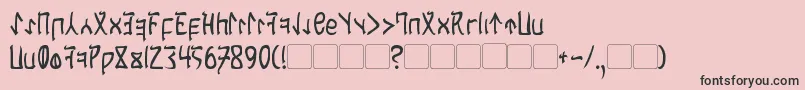 フォントCardosan – ピンクの背景に黒い文字