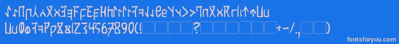 Cardosan Font – Pink Fonts on Blue Background