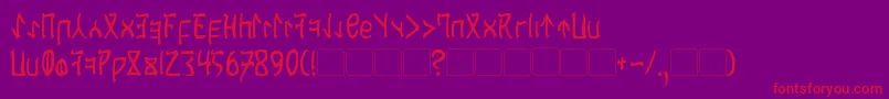 Cardosan Font – Red Fonts on Purple Background