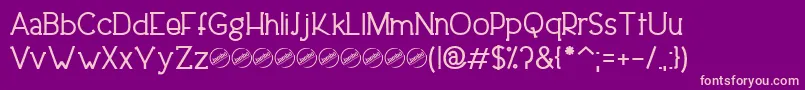 DowntownEleganceBold Font – Pink Fonts on Purple Background