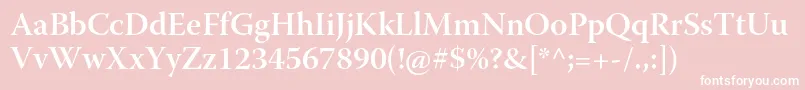 WarnockproSemiboldsubh Font – White Fonts on Pink Background