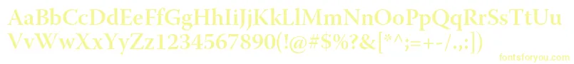 WarnockproSemiboldsubh Font – Yellow Fonts on White Background