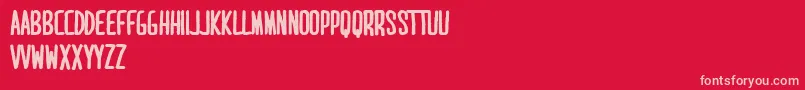MaridavidBold Font – Pink Fonts on Red Background