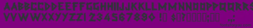 Fonte Latexdisplaycapsssk – fontes pretas em um fundo violeta
