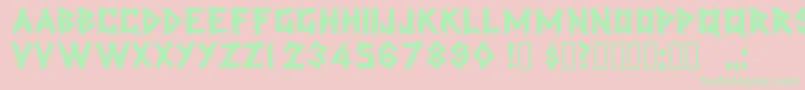 Latexdisplaycapsssk Font – Green Fonts on Pink Background