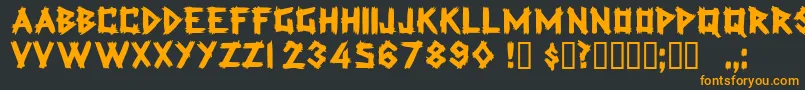 Latexdisplaycapsssk Font – Orange Fonts on Black Background