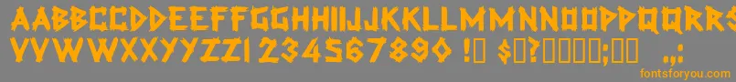 Latexdisplaycapsssk Font – Orange Fonts on Gray Background