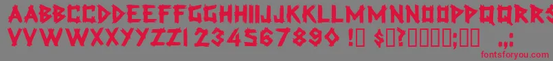 Latexdisplaycapsssk Font – Red Fonts on Gray Background