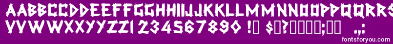 Latexdisplaycapsssk Font – White Fonts on Purple Background