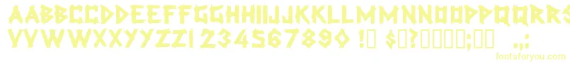 Latexdisplaycapsssk-Schriftart – Gelbe Schriften