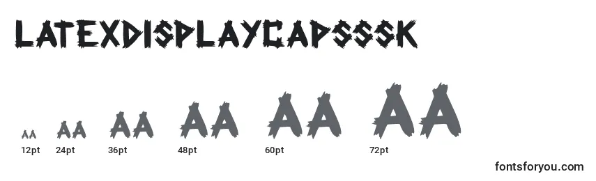 Размеры шрифта Latexdisplaycapsssk