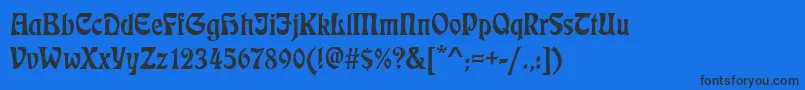 Eckmannd Font – Black Fonts on Blue Background