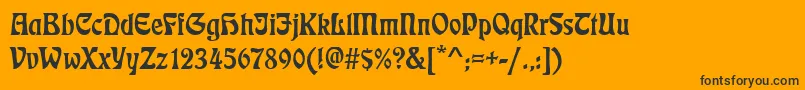 Eckmannd Font – Black Fonts on Orange Background