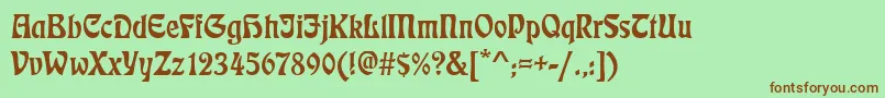 Eckmannd Font – Brown Fonts on Green Background