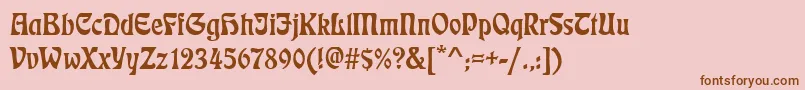 Eckmannd Font – Brown Fonts on Pink Background