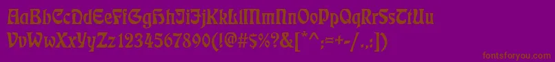 Eckmannd Font – Brown Fonts on Purple Background