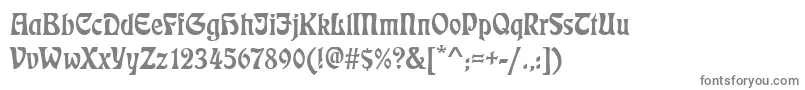 フォントEckmannd – 白い背景に灰色の文字