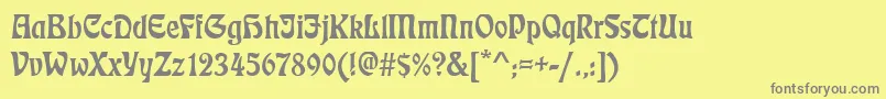 Eckmannd Font – Gray Fonts on Yellow Background