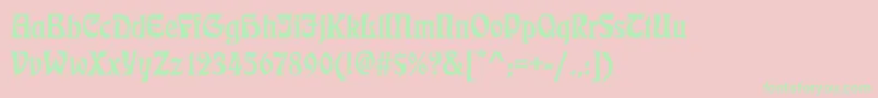 Eckmannd Font – Green Fonts on Pink Background