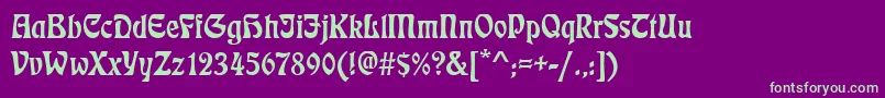 Eckmannd Font – Green Fonts on Purple Background