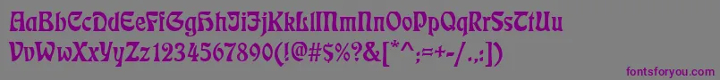 Eckmannd Font – Purple Fonts on Gray Background