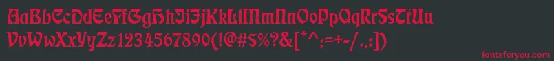 Eckmannd Font – Red Fonts on Black Background