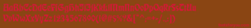 Eckmannd Font – Red Fonts on Brown Background