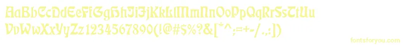 Eckmannd Font – Yellow Fonts on White Background