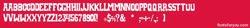 WhiskeytownSober Font – White Fonts on Red Background