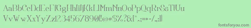 Fortunatus Font – Gray Fonts on Green Background