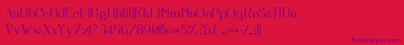 Fortunatus Font – Purple Fonts on Red Background