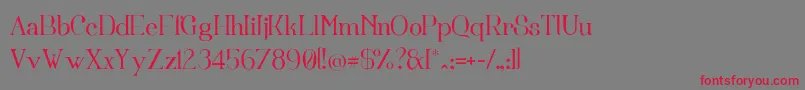 Fortunatus Font – Red Fonts on Gray Background