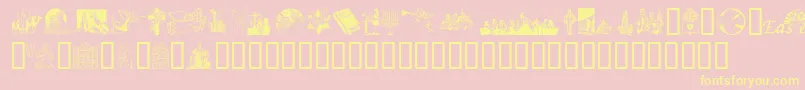 Jfc Font – Yellow Fonts on Pink Background