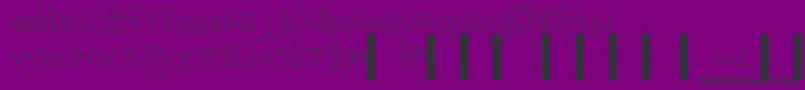 フォントCalvinAndHobbesOutline – 紫の背景に黒い文字