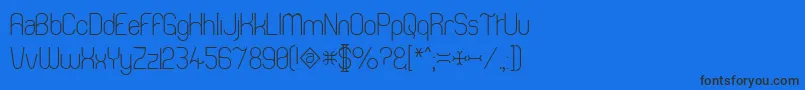 Thong ffy Font – Black Fonts on Blue Background