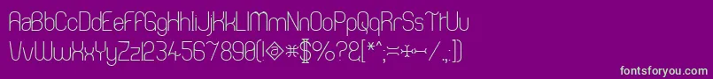 Thong ffy Font – Green Fonts on Purple Background