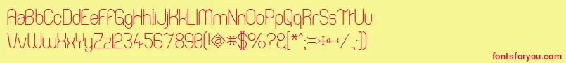 Thong ffy Font – Red Fonts on Yellow Background