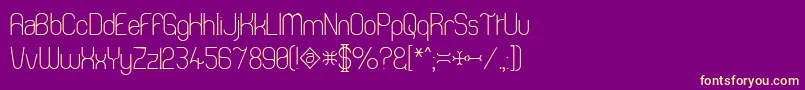 Thong ffy Font – Yellow Fonts on Purple Background