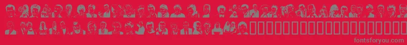 Quotidia Font – Gray Fonts on Red Background