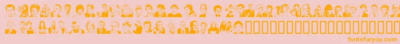 Quotidia Font – Orange Fonts on Pink Background