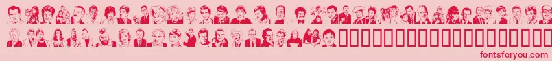fuente Quotidia – Fuentes Rojas Sobre Fondo Rosa