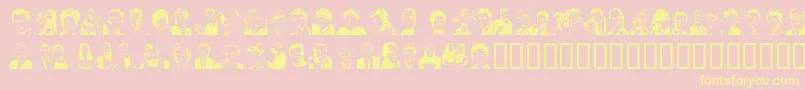 Quotidia Font – Yellow Fonts on Pink Background