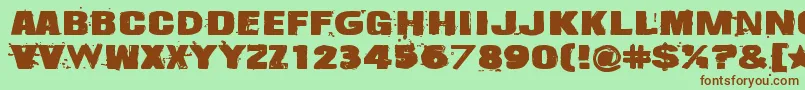 Snapz Font – Brown Fonts on Green Background