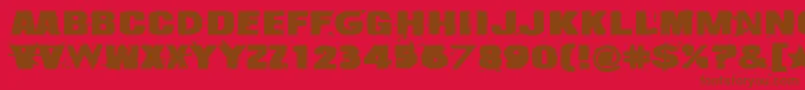 Snapz Font – Brown Fonts on Red Background
