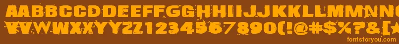Шрифт Snapz – оранжевые шрифты на коричневом фоне
