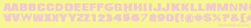 Snapz Font – Pink Fonts on Yellow Background