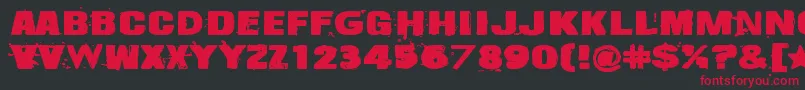 Snapz Font – Red Fonts on Black Background