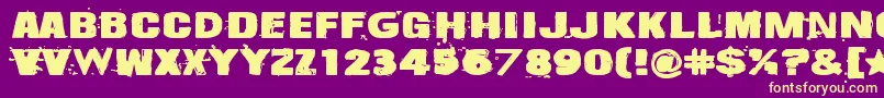 Шрифт Snapz – жёлтые шрифты на фиолетовом фоне