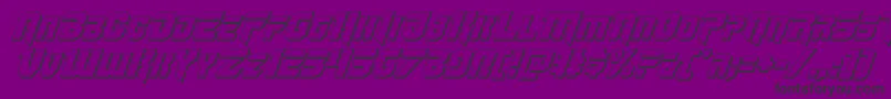 Omegaforce3Dital12 Font – Black Fonts on Purple Background